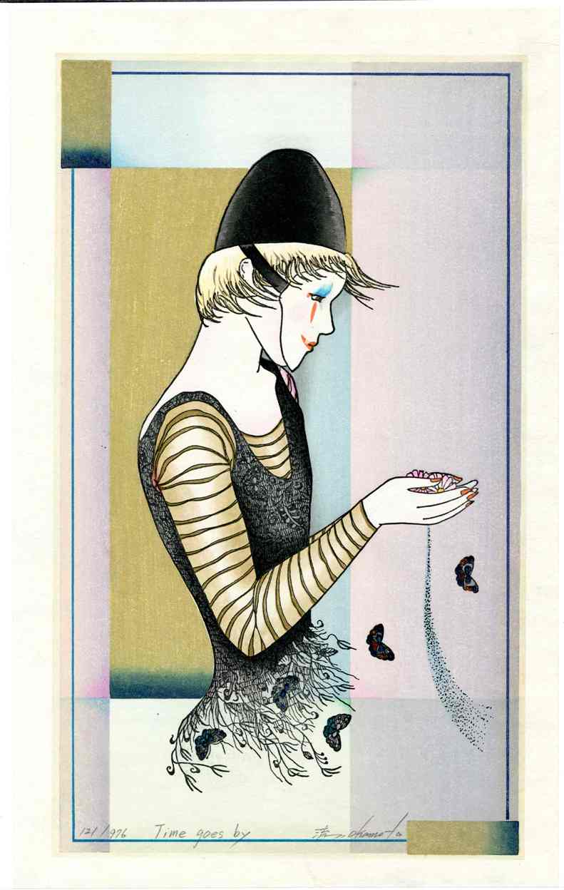 Ryusei Okamoto Original Woodblock Time Goes By