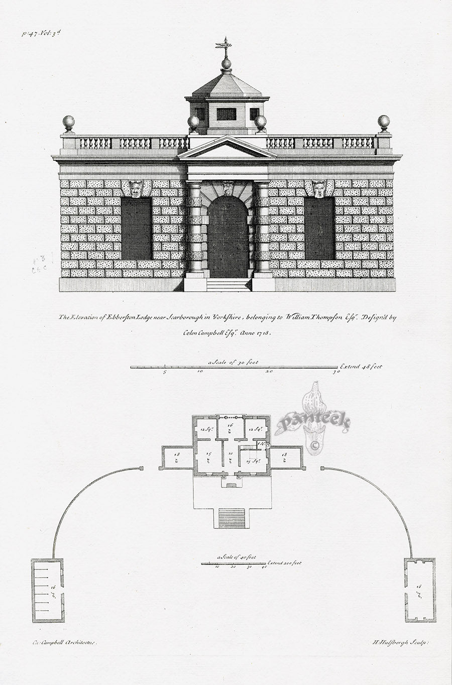 Architecture Stately Homes Vitruvius Britannicus Ebberton Lodge 1715