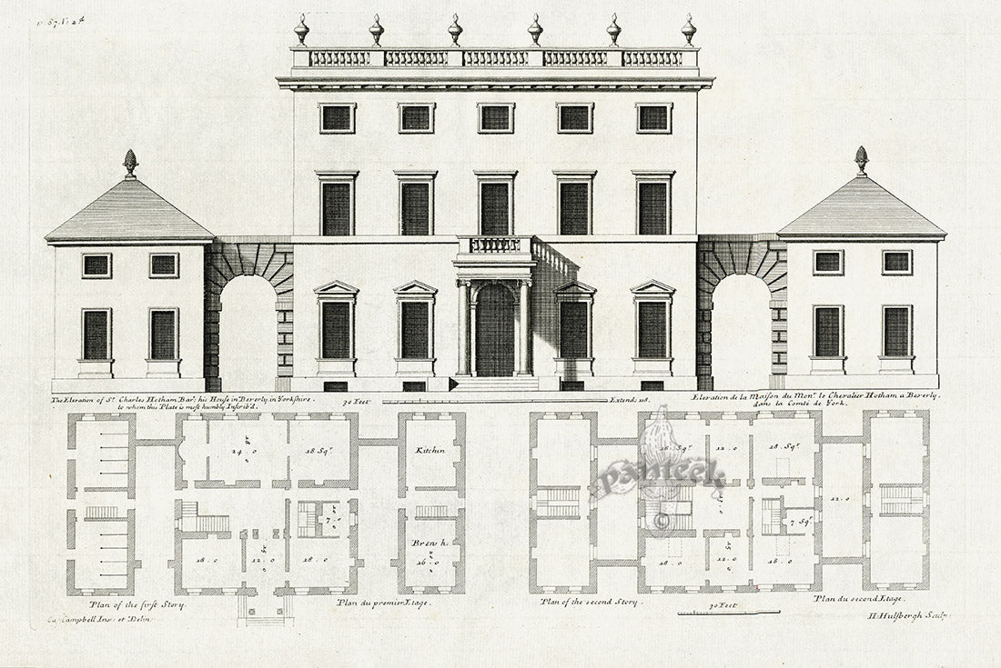 Architecture Stately Homes Vitruvius Britannicus Hotham 1715