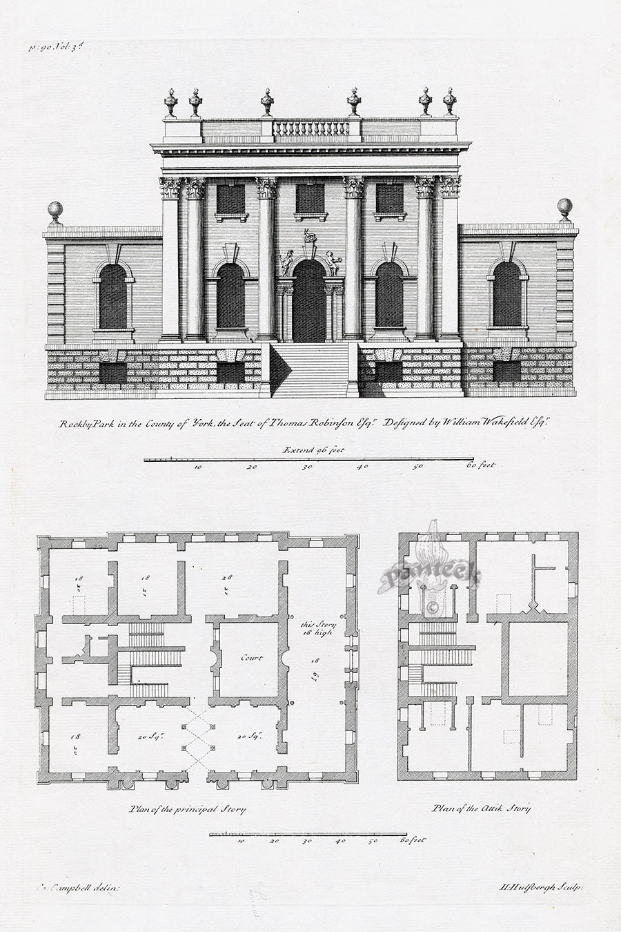 Architecture Stately Homes Vitruvius Britannicus Rookby Park 1715