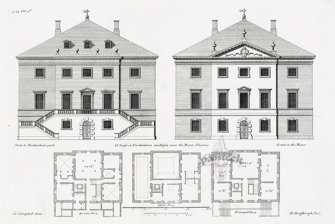 Architecture Stately Homes Vitruvius Britannicus Twittenham 1715