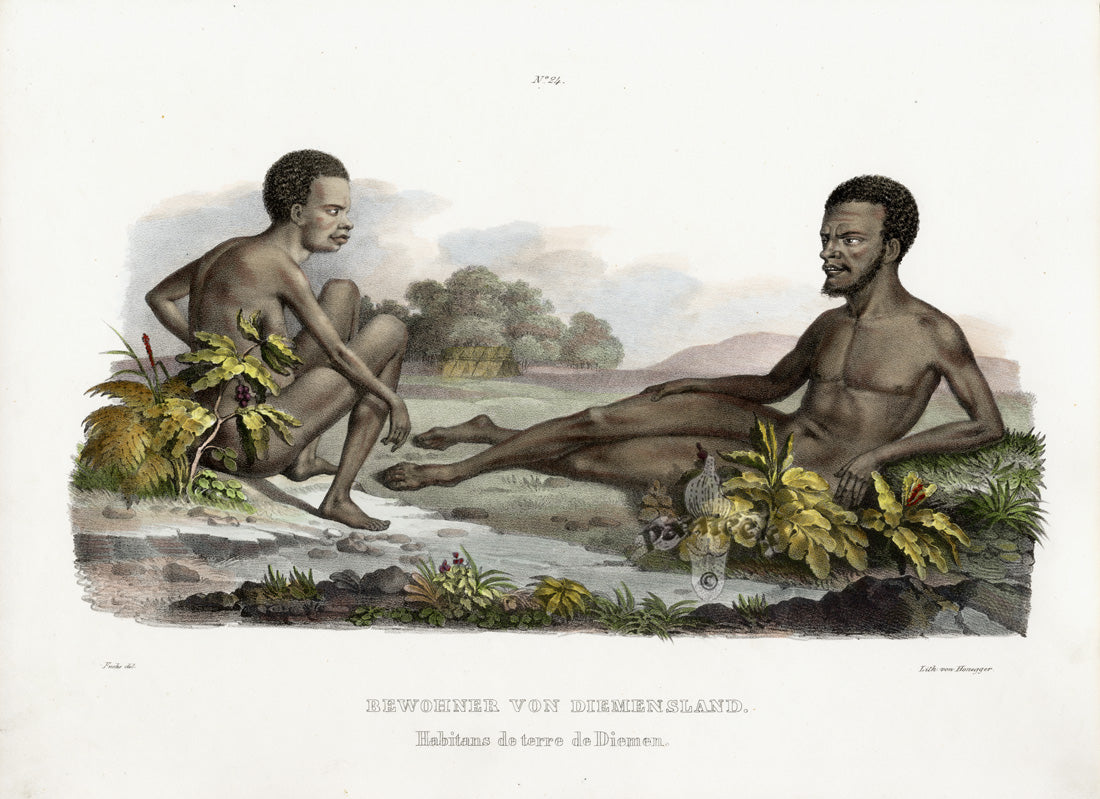 Bodmer Indigenous Peoples of the World Antique Print 1845 Palawa