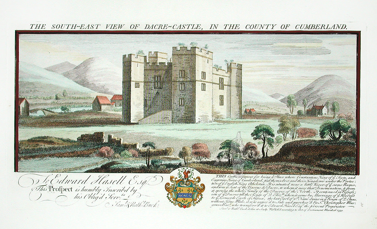 Buck Ruins of Castles & Abbeys in England 1726 Dacre Castle