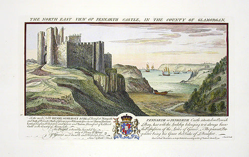 Buck Ruins of Castles & Abbeys in England 1726 Pennarth Castle