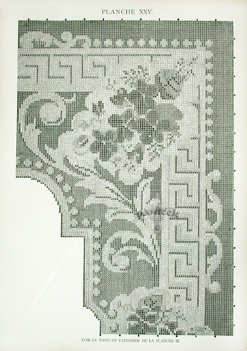 D'ouvrages De Fantaisie Deco Antique Print Home Furnishing Lace