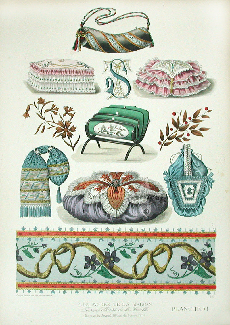 D'ouvrages De Fantaisie Deco Antique Print Home Furnishing Pillows
