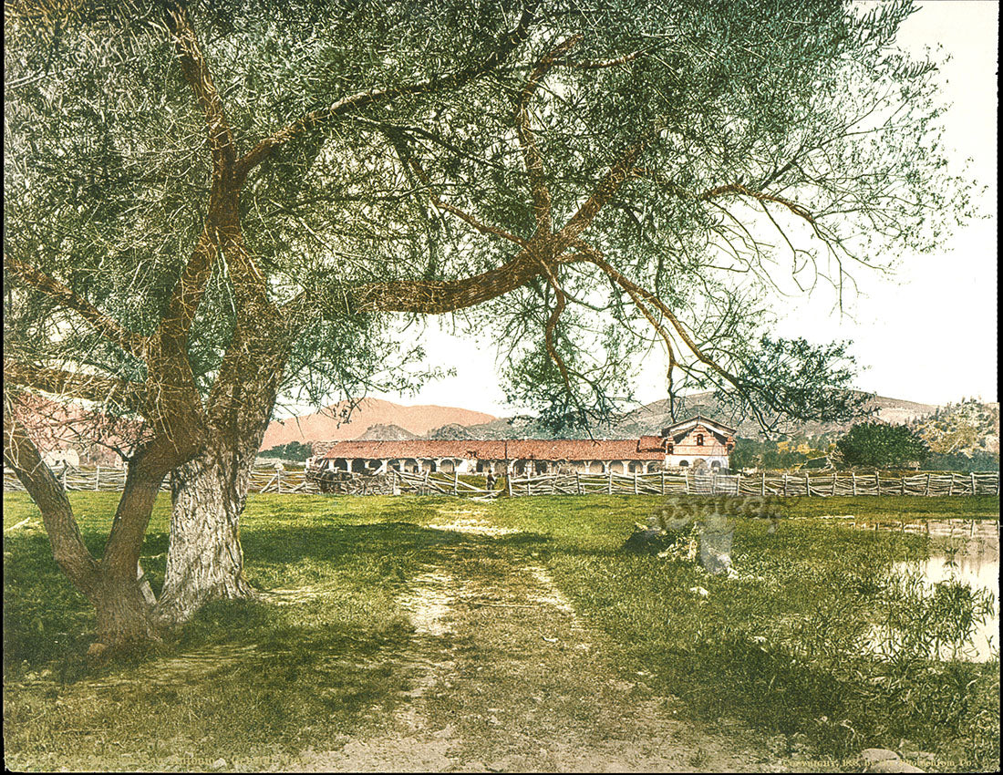 Detroit Photographic Co Prints 1898 Mission San Antonio Wide View