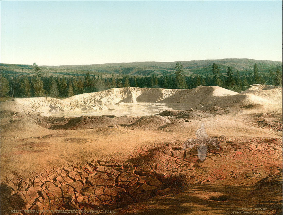 Detroit Photographic Co Prints 1898 Paint Pot, Yellowstone Park Day