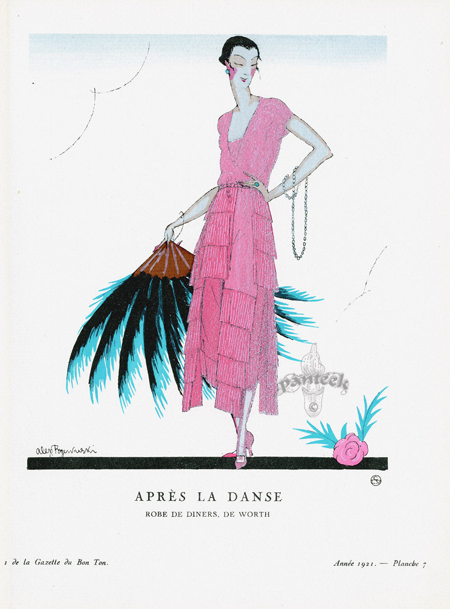 Gazette du Bon Ton 1912 Prints Apres La Danse, Rozerwriski
