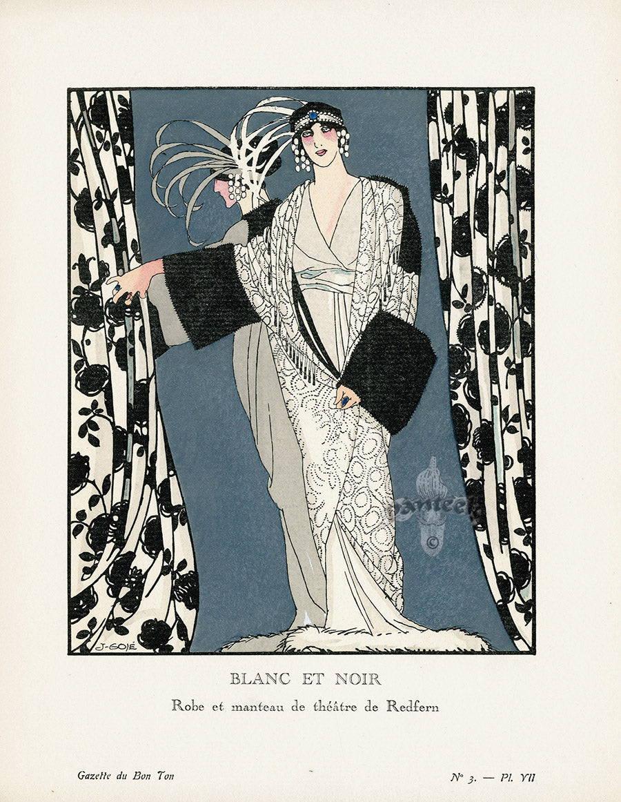 Gazette du Bon Ton 1912 Prints Blanc Et Noir, Goge