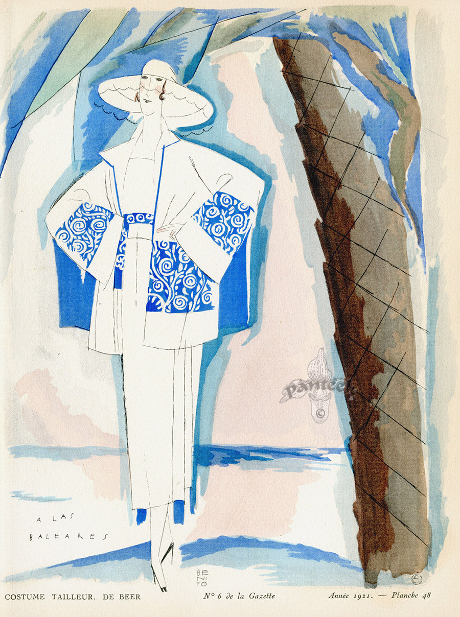 Gazette du Bon Ton 1912 Prints Costume Tailleur, Benito