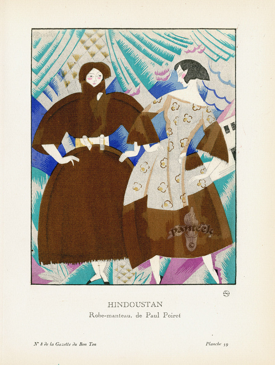 Gazette du Bon Ton 1912 Prints Hindoustan, Martin