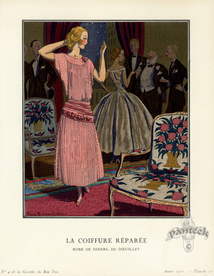Gazette du Bon Ton 1912 Prints La Coiffure, Brissaud