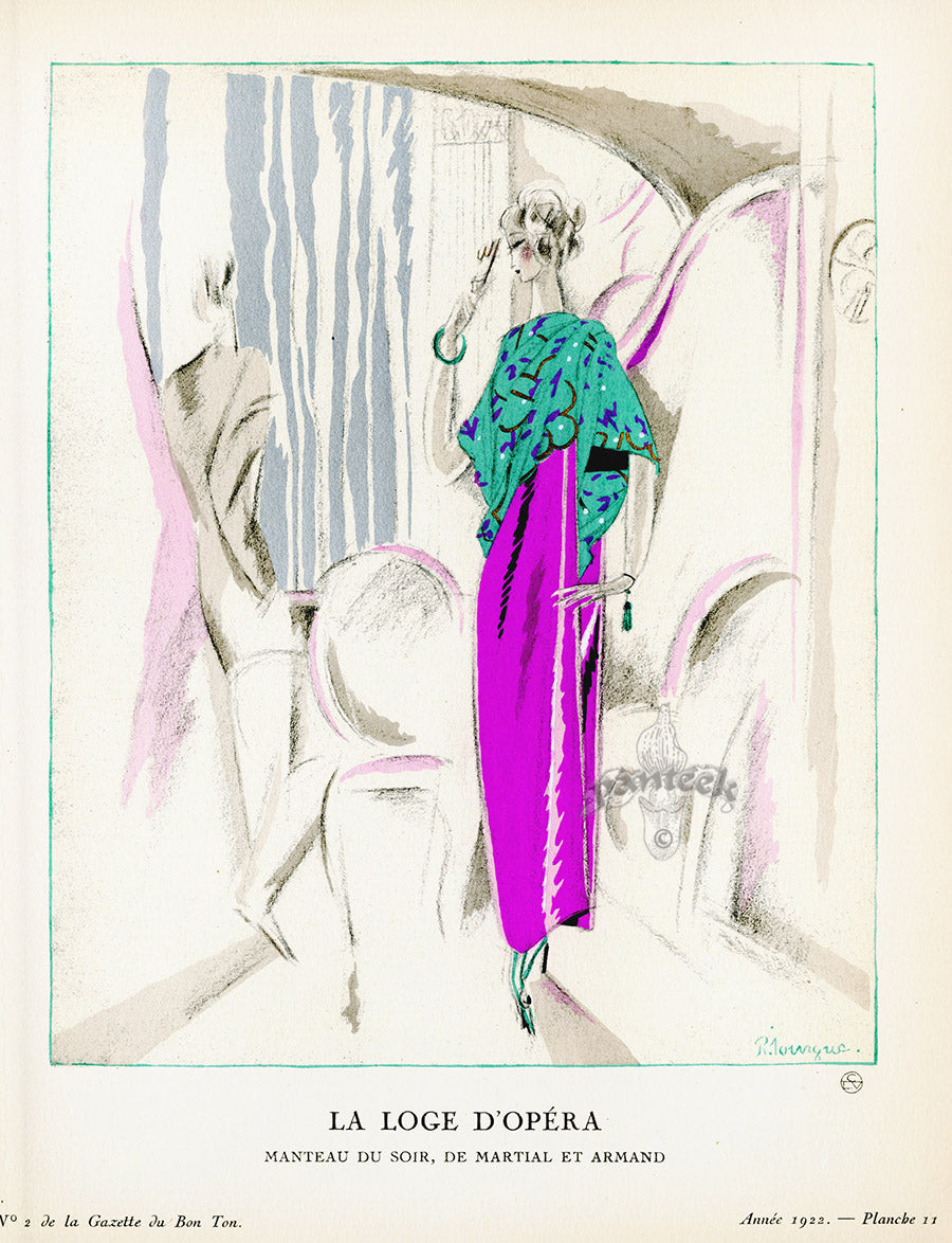 Gazette du Bon Ton 1912 Prints La Loge, Mourgue