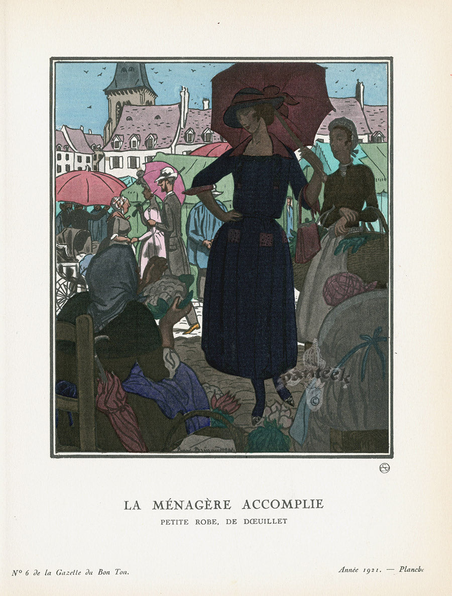 Gazette du Bon Ton 1912 Prints La Menagere, Brissaud