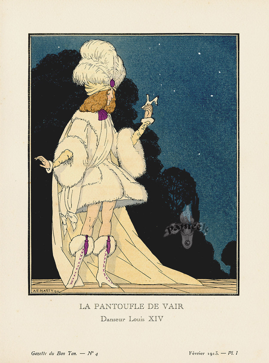 Gazette du Bon Ton 1912 Prints La Pantoufle, Marty