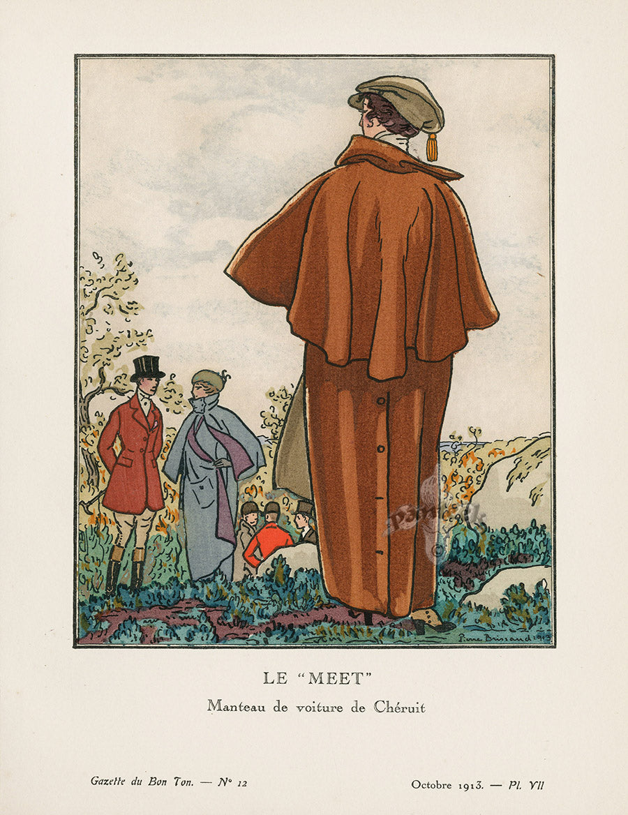 Gazette du Bon Ton 1912 Prints Le Meet, Brissaud