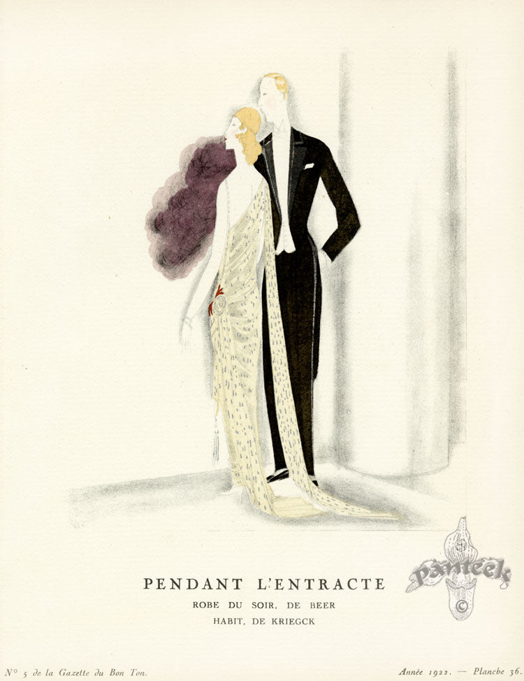 Gazette du Bon Ton 1912 Prints Pendant, Benito