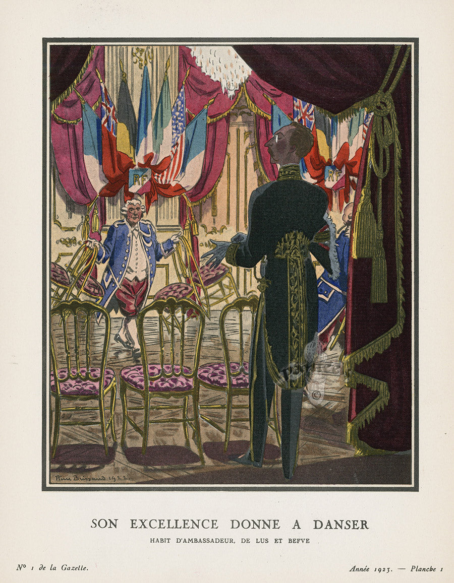 Gazette du Bon Ton 1912 Prints Son Excellence, Brissaud