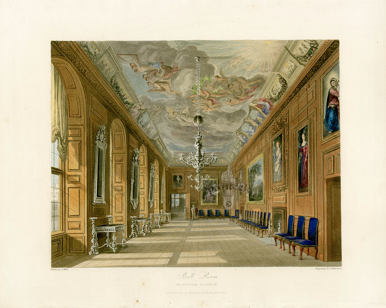 W.H. Pyne Prints 1819 Ballroom, Windsor Castle