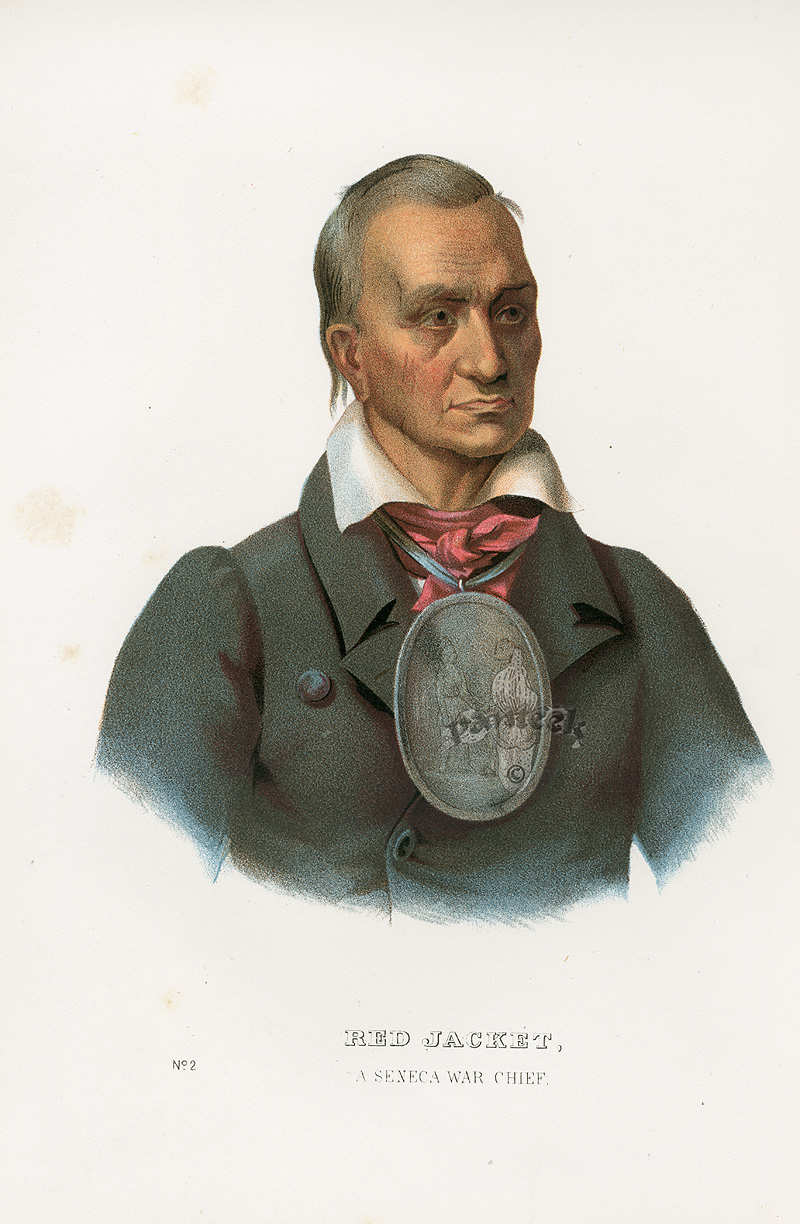Red Jacket Seneca from McKenney Hall North American Indian Prints 1865