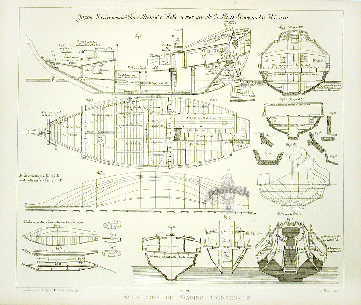 paris marine museum ship plans 1882