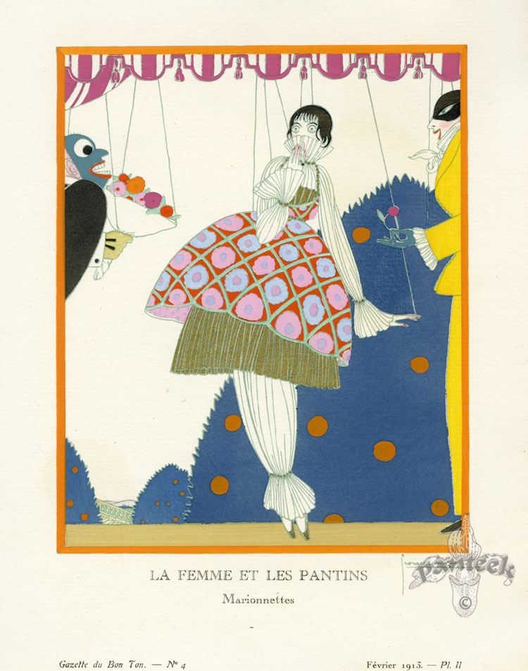 French Pochoir Gazette Du Bon Ton Original