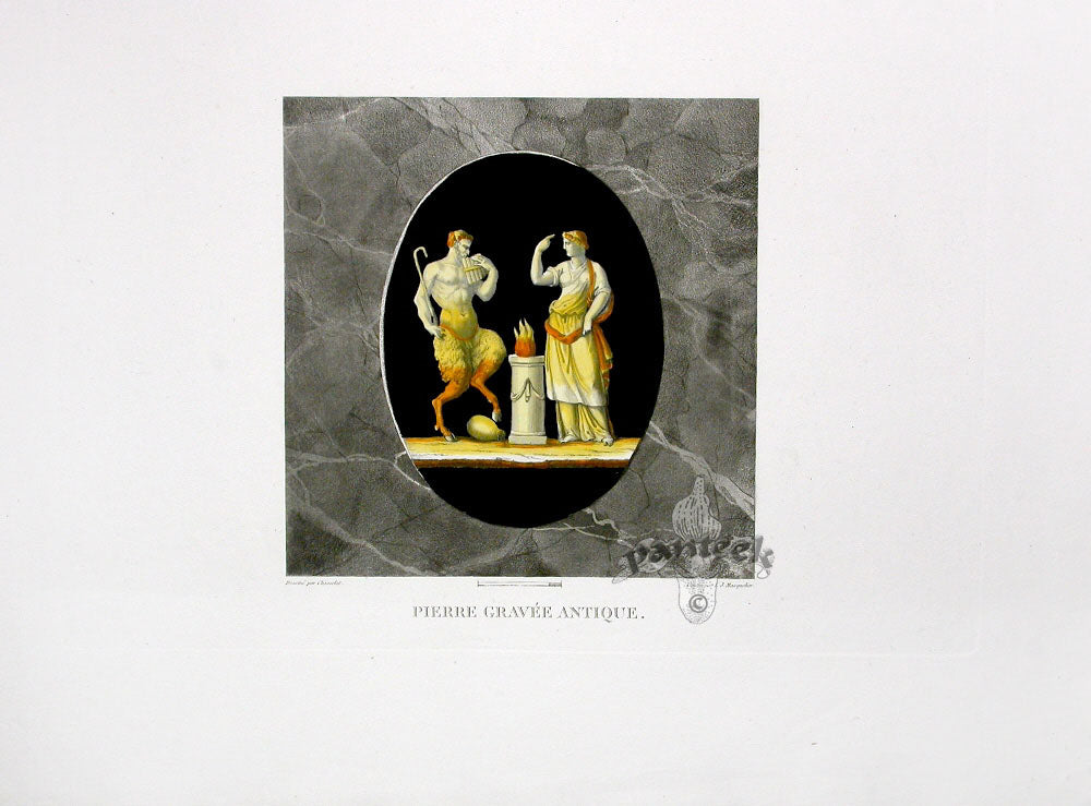 Wicar Gallery Florence Antique  Mythology Engraving 1786