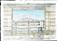 Morning at the Arayu Spa Hasui Woodblock by Wantanabe