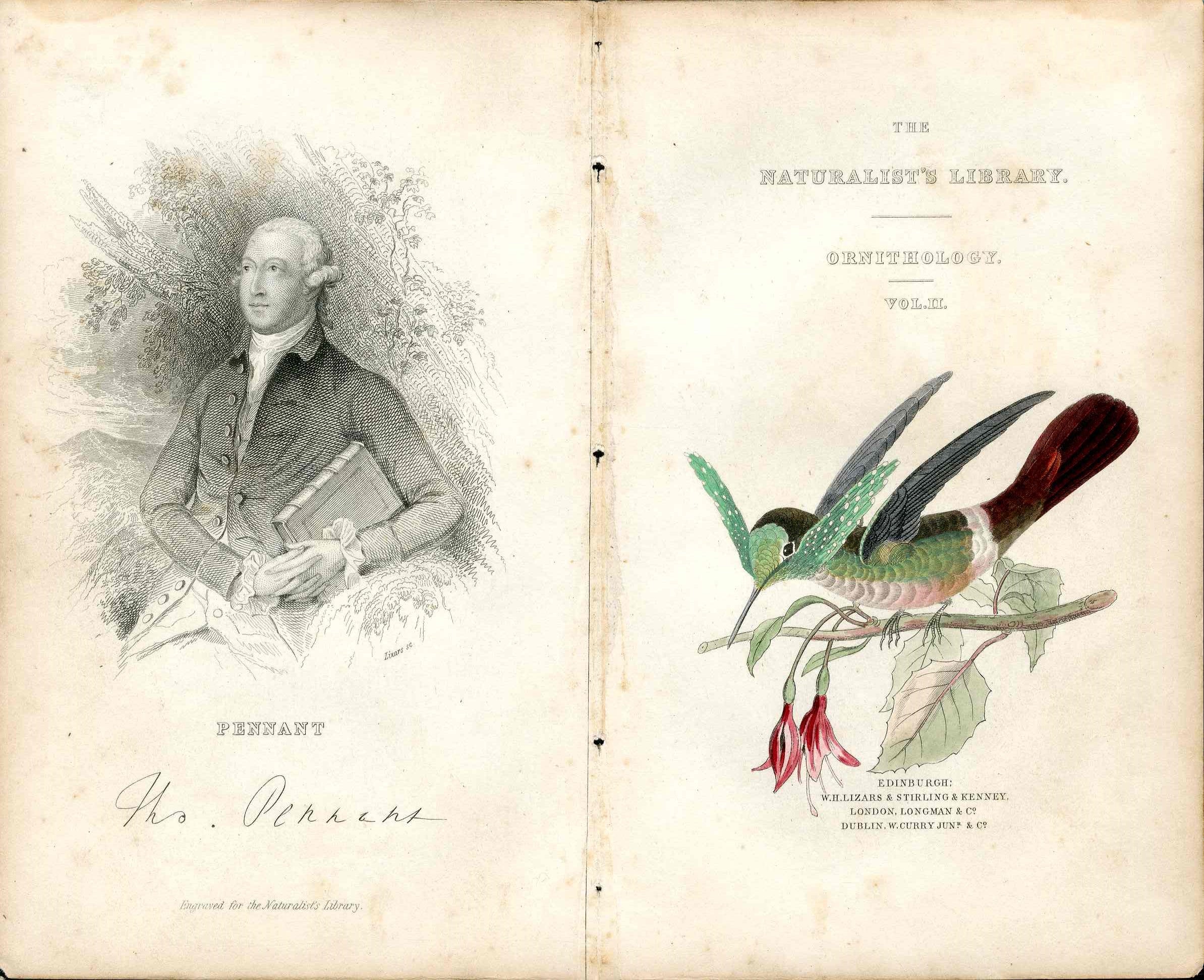 Jardine Naturalists Library Hummingbird Title Page Vol. 2