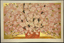 Yowsaku Sekino Cherry Blossoms Sakura Gold Leaf Rare Japanese Print Royal Collection
