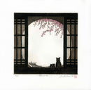 Hiroto Norikane Cats in Window, Spring - Panteek Antique Prints