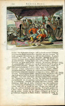 Montanus Original 1671 New World First Encounter - Panteek Antique Prints