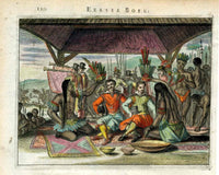 Montanus Original 1671 New World First Encounter - Panteek Antique Prints