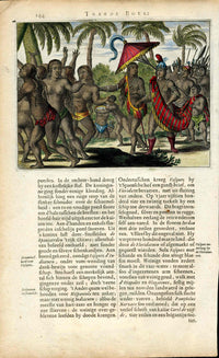 Montanus Original 1671 New World 2nd Encounter - Panteek Antique Prints