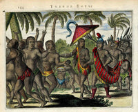 Montanus Original 1671 New World 2nd Encounter - Panteek Antique Prints