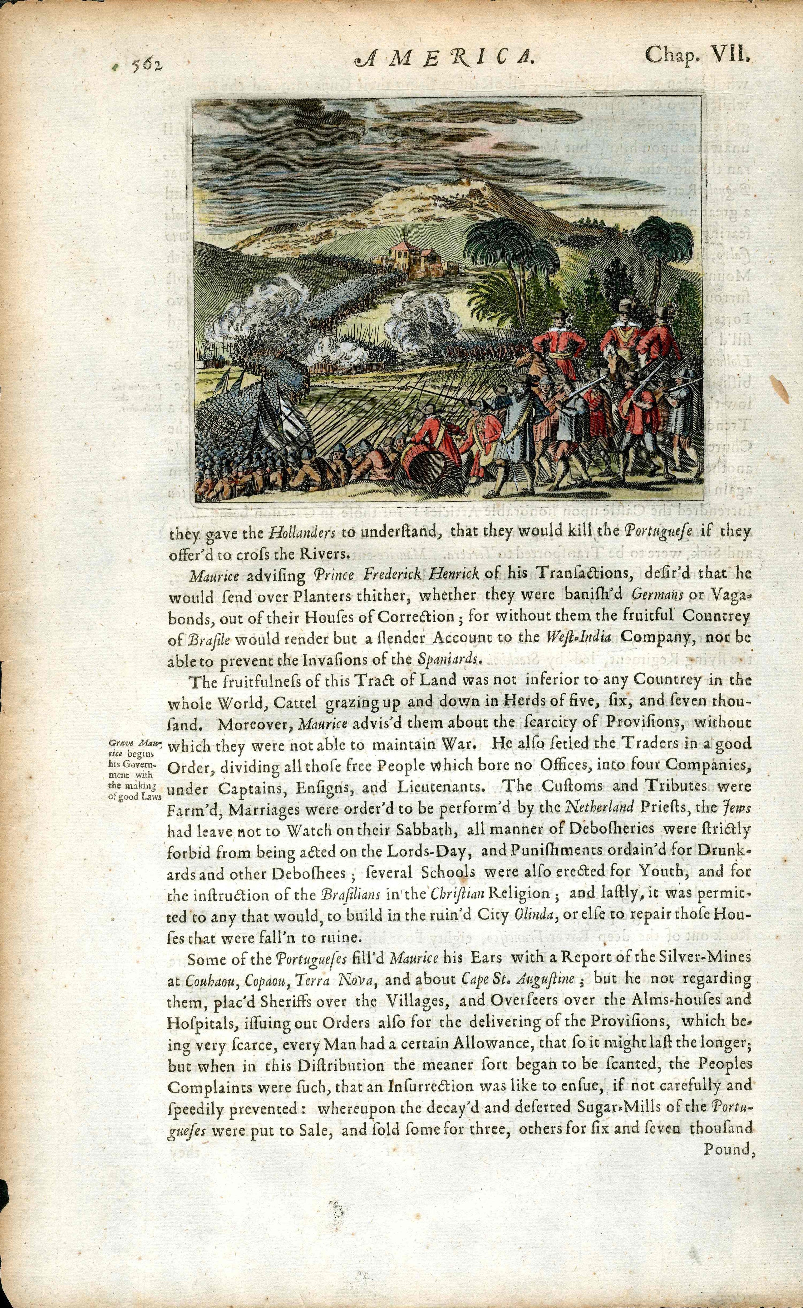 John Ogilby America 1671 Maurice Brazil Governor Conquers Povacon