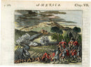 John Ogilby America 1671 Morris Brazil Governor Conquers Povacon - Panteek Antique Prints