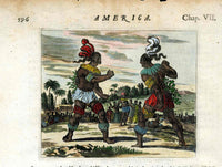 John Ogilby America 1671 Inca Priests Ritual Prophecy - Panteek Antique Prints