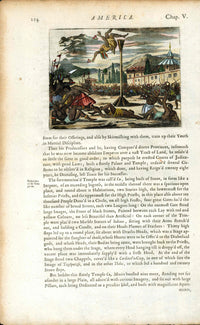 John Ogilby America 1671 Brother of Montezuma Taken at Chalco Mexico - Panteek Antique Prints