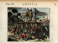 John Ogilby America 1671  Execution Portugese Soldier Reciffe Brazil - Panteek Antique Prints