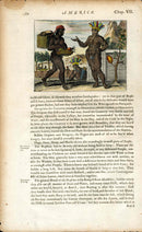 John Ogilby America 1671 Original Engraving Tupiniquini Tribe Brazil - Panteek Antique Prints