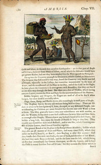 John Ogilby America 1671 Original Engraving Tupiniquini Tribe Brazil - Panteek Antique Prints