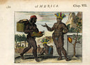John Ogilby America 1671 Original Engraving Tupiniquini Tribe Brazil - Panteek Antique Prints