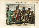 John Ogilby America 1671  Native Peruvians, Text Story Cocoa - Panteek Antique Prints