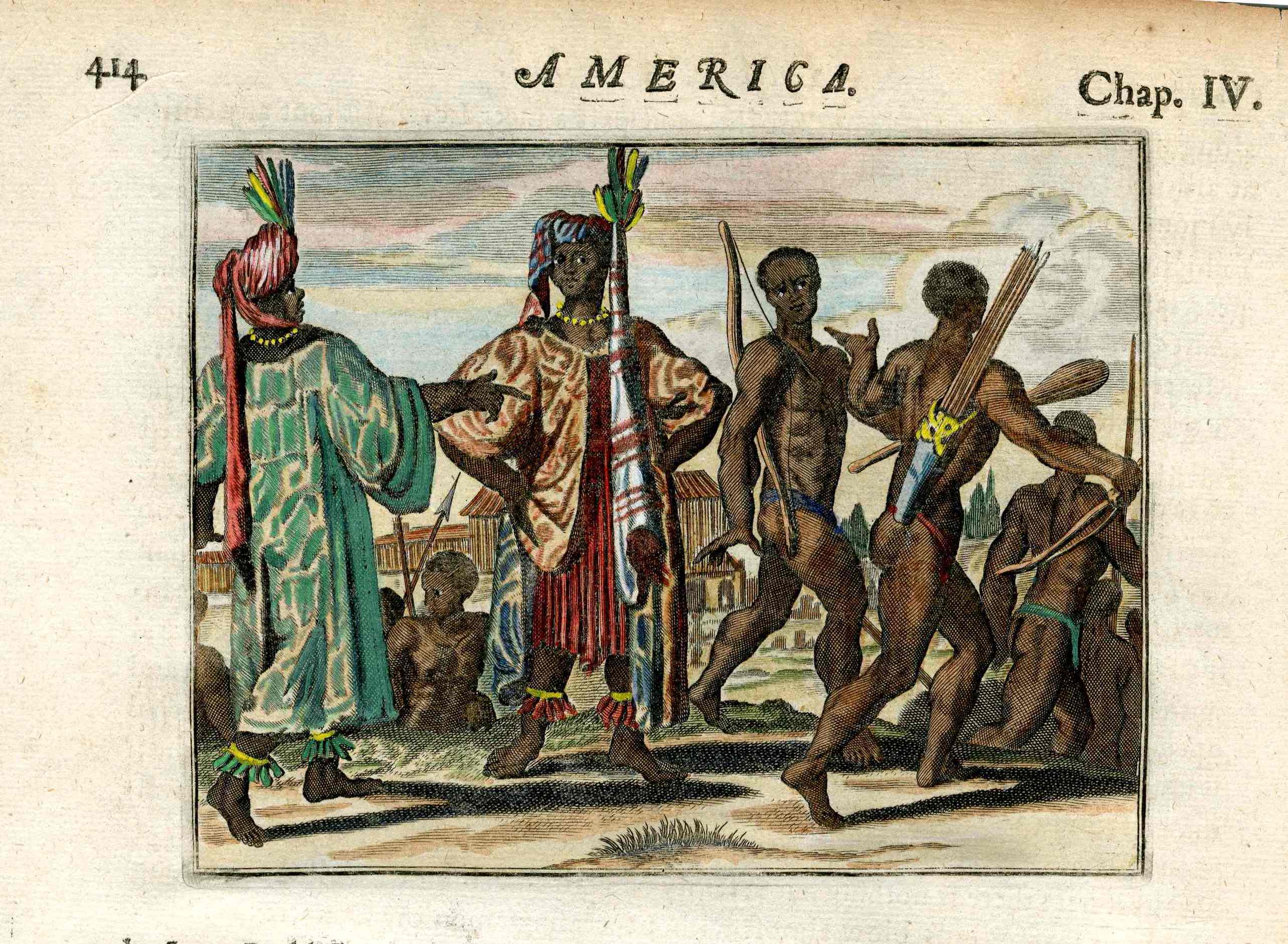 John Ogilby America 1671  Native Peruvians, Text Story Cocoa