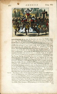 John Ogilby America 1671 Brazilian Tapuian Dance - Panteek Antique Prints