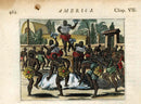 John Ogilby America 1671 Brazilian Tapuian Dance - Panteek Antique Prints
