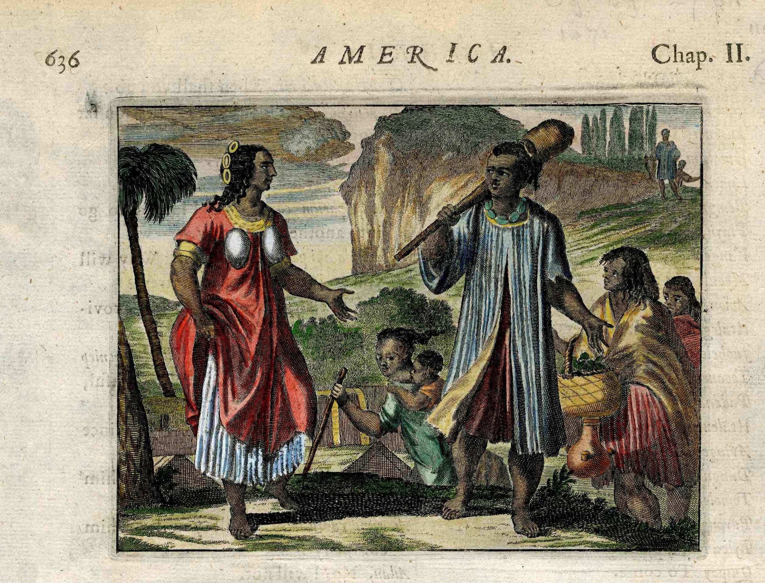 John Ogilby America 1671 Indigenous People of Chile