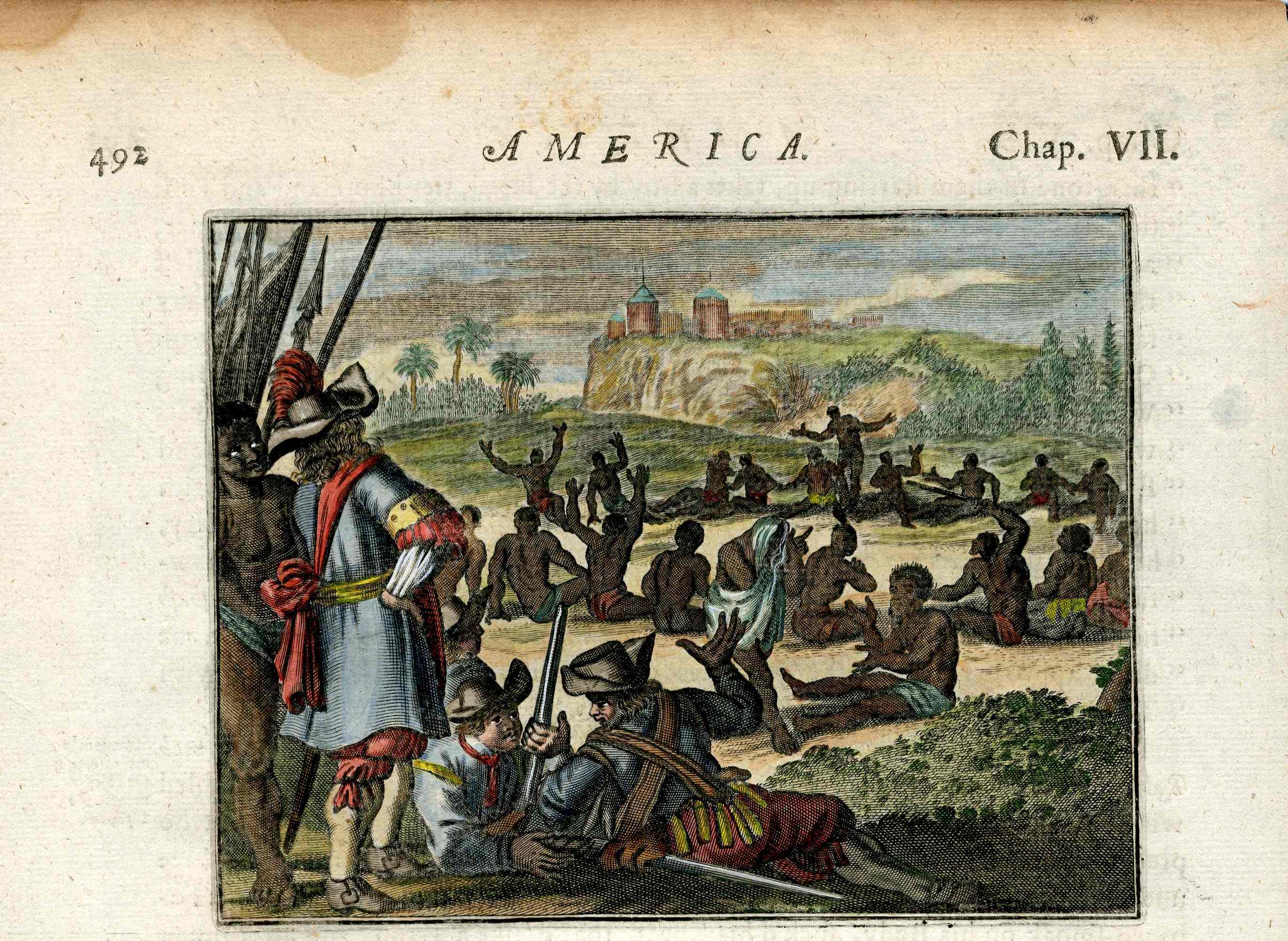 John Ogilby America 1671  Tapuya People Culture Brazil